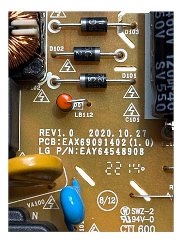Placa Fonte 32lm620bpsa 32lq620bpsb 32lk615bpsb Eax67488903