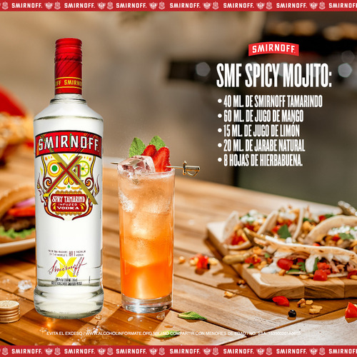 Vodka Spicy Smirnoff Sabor Tamarindo 1000 Ml
