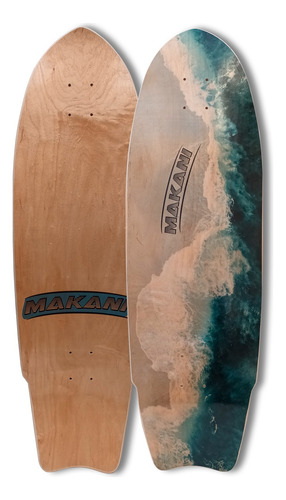 Tabla Surfskate Makaniboards Shape B2 Cruiser Maple Con Lija