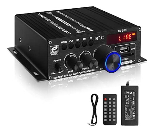 Ak-380 Usb Sd Bt.c Fm Aux Amplificador De Potencia