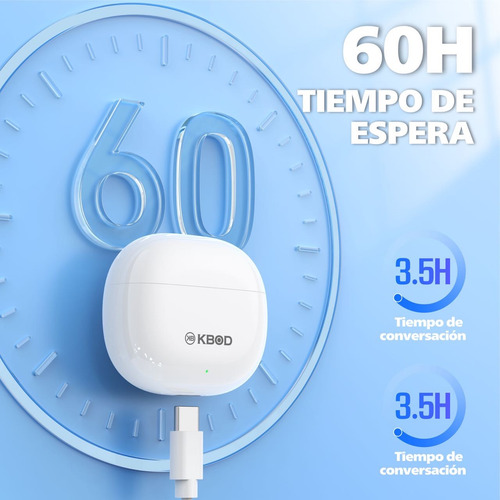 Audífonos Inalámbricos Tws Kbod C17 Bluetooth 5.0 Tipo C