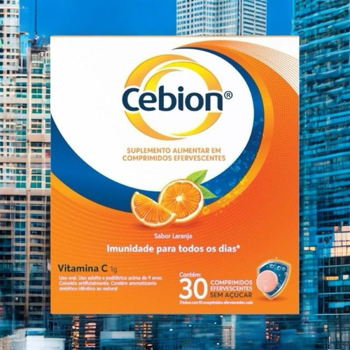 Kit 3 Cebion 1g C/30 Comprimidos Efervescentes Sabor Laranja