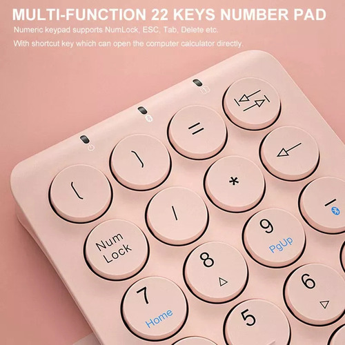 Teclado Numérico Inalámbrico Teclado Numérico Teclas Redonda