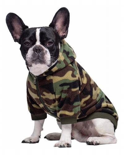 Camo Bulldog Francés Ropa De Perro Sudadera Con Capucha C...
