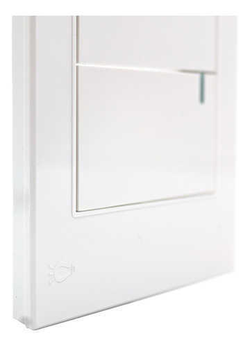 Imagen 3 de 5 de Interruptor Doble Conmutable Blanco Premium White De Lujo
