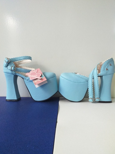 Sapato Salto Alto Lolita Cosplay 12.5cm