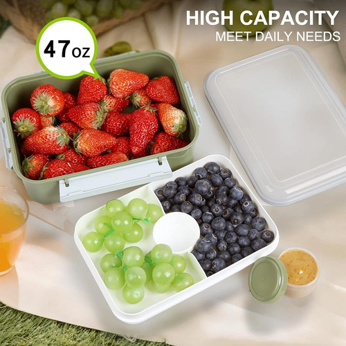 Juego De 3 Contenedores Bento Para Alimentos Y Ensaladas