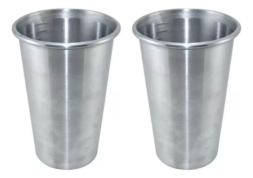 Set X 2 Vaso De Aluminio 1l Liso Fernetero Choop Cervecero