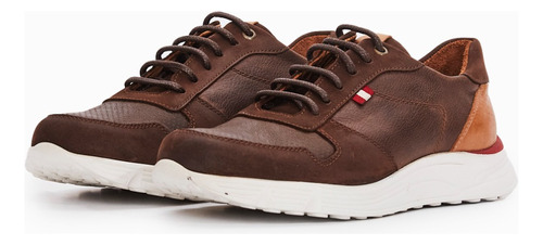 Zapatilla Urbana De Cuero Marron Cloony Hombre Boating