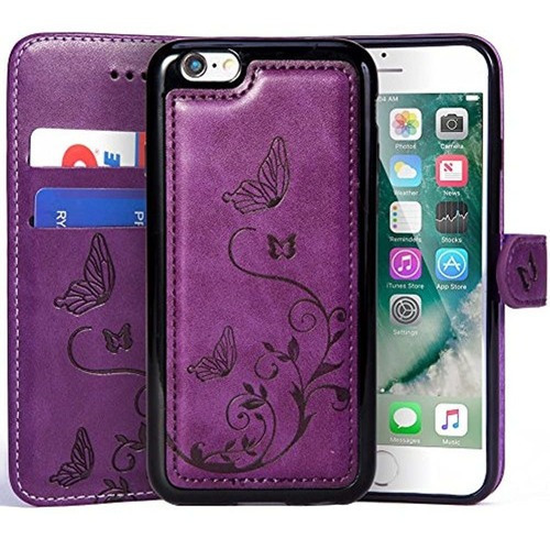 Funda De Cuero Para iPhone 6 Plus / 6s Plus Con Estuche Extr