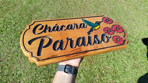 Placa Personalizada Com Sua Frase 40x20cm Colorida