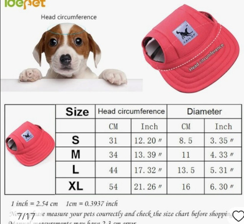 Gorra /jockey /gorra Perros Y Gatos Protector Solar Talla Xs