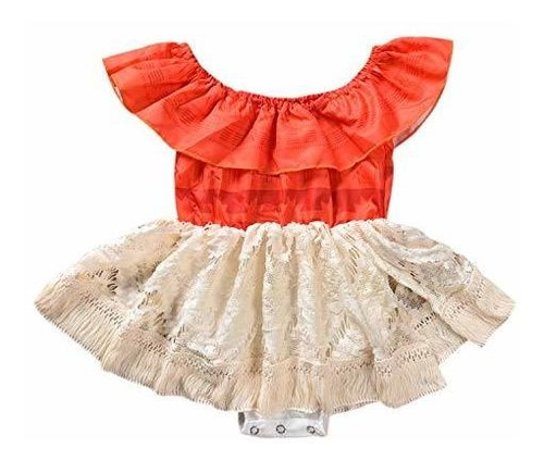 Baby Girl Moana Fancy Dress Romper Sister Matching 8tg4q