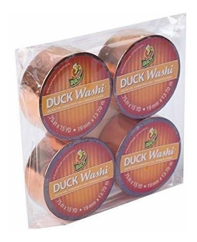 Imagen 1 de 6 de Cinta Washi De Pato Para Hacer Y Decorar, Cobre Metalico, 0.