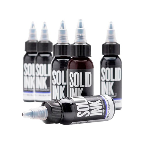 Set Micropigmentacion Capilar Solid Ink Usa 6 Colores X 1oz 