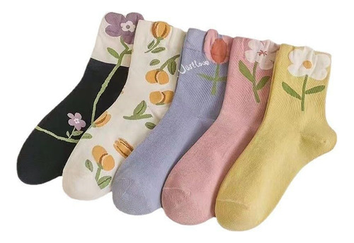 Calcetines De Algodón Lindos Para Mujeres Y Niñas,