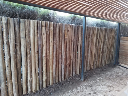 Poste De Euca Cca Rustico Para Cercos,tejidos Y Empalizadas Natural