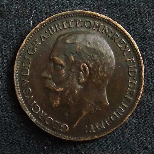 Gran Bretaña 1 Farthing 1918 Mb Km 808.2