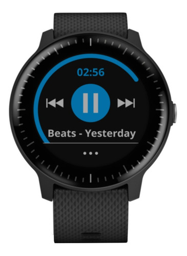 Imagen 1 de 4 de Smartwatch Garmin Vívoactive 3 Music 1.2" caja de  polímero  negra, malla  negra y gris de  silicona y bisel  negro de  acero inoxidable