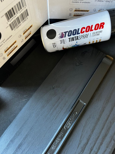 Kit Com 3 Tinta Spray Preto Fosco Tool Color 400ml/250g