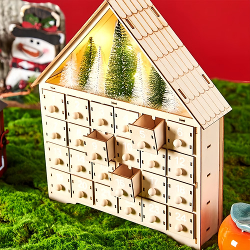 Decoração De Mesa Do Calendário Do Advento De Natal