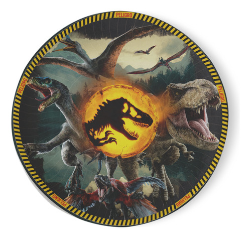 Plato Descartable Jurassic World Cumpleaños Disney Original 