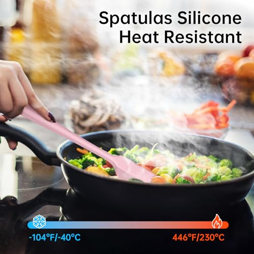 Espátulas De Silicona Resistente Al Calor Barsone, Juego De
