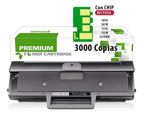 Toner Compatible Hp 105a C/chip 107a 107w 135w 3.000 Copias