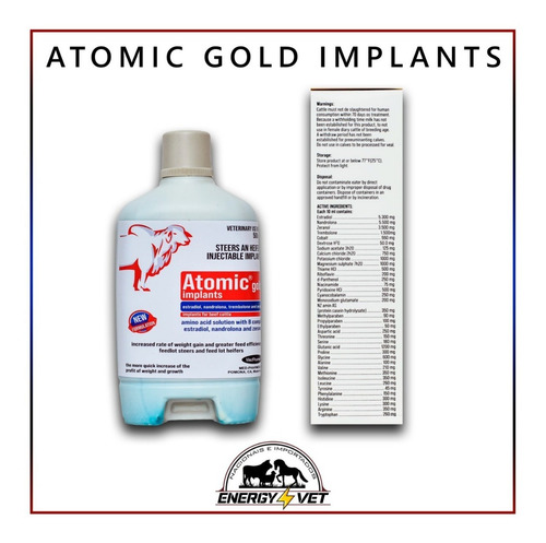 Imagem 6 de 6 de Atomic® Gold Implants 500ml Engorda Bovinos Ganho Peso