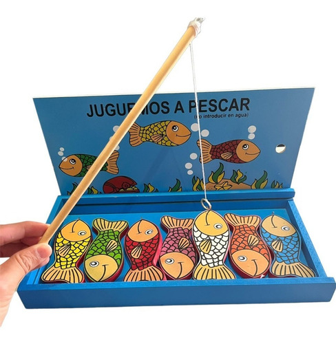 Juego Infantil Didactico De Madera Juguemos A Pescar