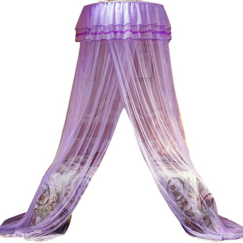 Cortina Mosquitera Encaje Cama Diseño De Princesa Púrpura