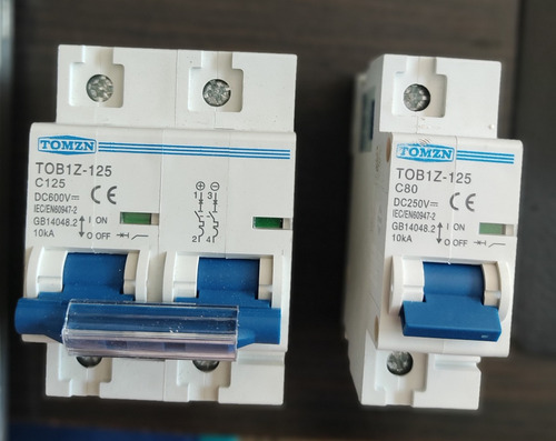 Imagen 1 de 9 de Interruptores Dc Bipolar Kit Planta Solar, Breaker Baterías