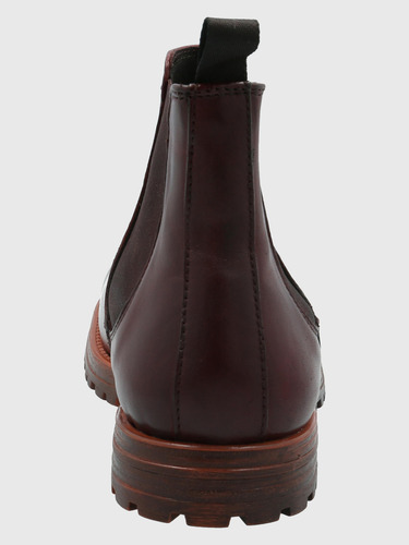 Botín Cuero Hombre Montena Burdeo Hush Puppies