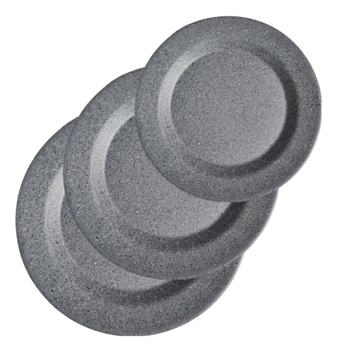Plato Trinche 9 Gray Tavola 6 Pz