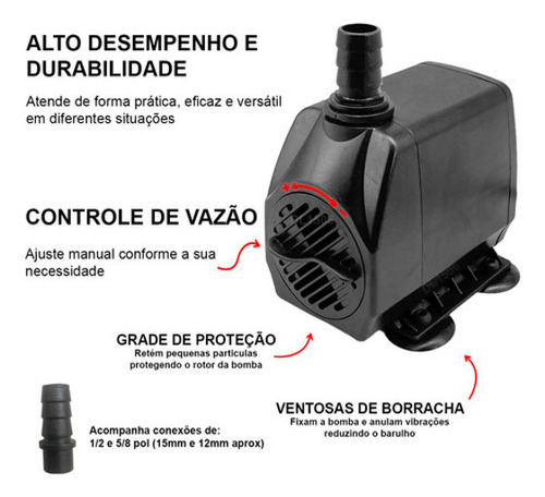 Bomba Submersa P/ Lagos Aquários Fontes 2000 Lh Ap 220v