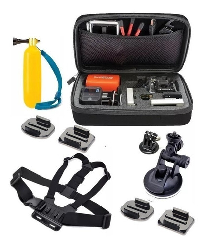 Kit Acessórios Gopro Hero 5 2 3 3+ 4 Edition Silver Black
