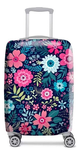 Fundas Cubre Valijas Cubritas Viajero Con Seguro Chicas Cuot Color Flores