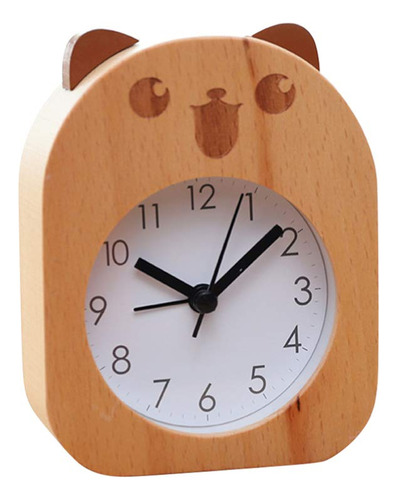 Lioobo Reloj Despertador Madera Diseño Animal Mesa Haya Para