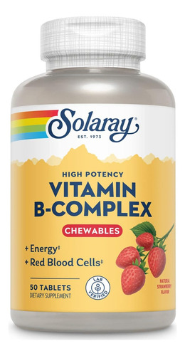 Complejo De Vitamina B Chewables Solaray 50 Tabletas