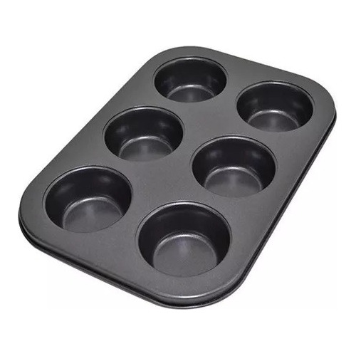 Molde Para Muffins 6 Cavidades Con Antiadherentes
