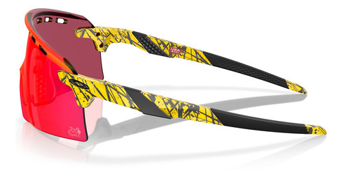 Gafas Oakley Encoder Strike Vented Tdf Prizm Road Pro, color negro, color varilla, color negro, lente negra, color rojo, diseño deportivo