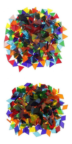 500pcs Azulejos De Mosaico De Triángulo Rhombus