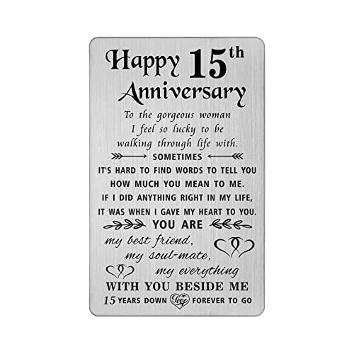 Tarjeta De 15 Aniversario Esposa - 15 Años Juntos, Sie...