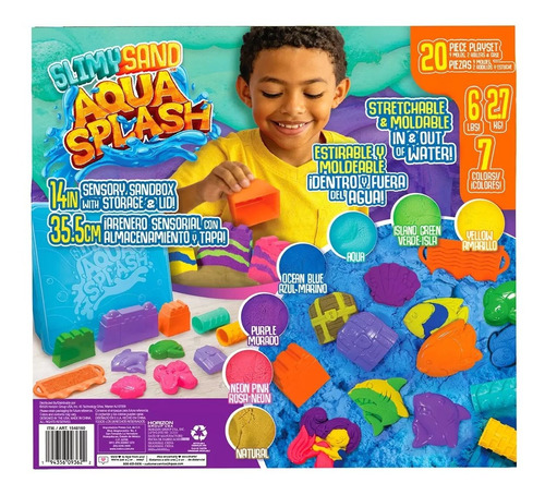 Imagen 5 de 5 de Slimygloop Slime Sand Arena Moldeable Horizon C/ Accesorios