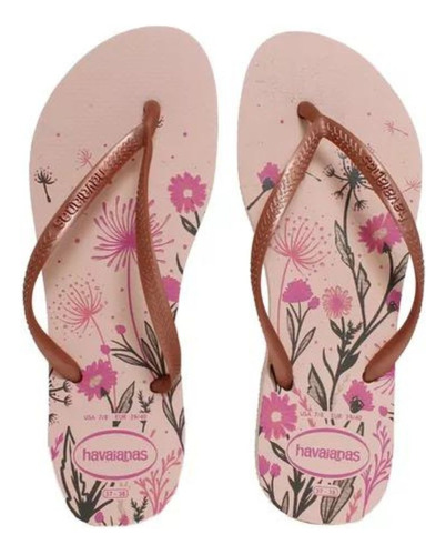 Ojota De Mujer Estampada De Goma (havaianas Slim)