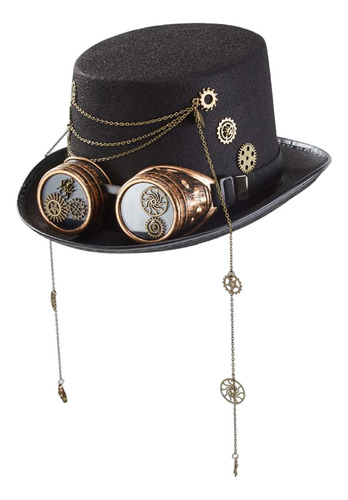 Sombrero De Steampunk De Estilo Vintage, Gafas De Cosplay,