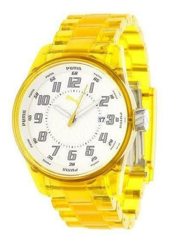 Reloj Mujer Puma Transparent Plastic Yellow Dial Pu910631002