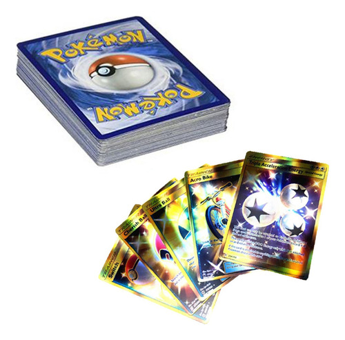 Juego De Cartas Pokemons 100pcs, Juego De Cartas, Tarjetas C