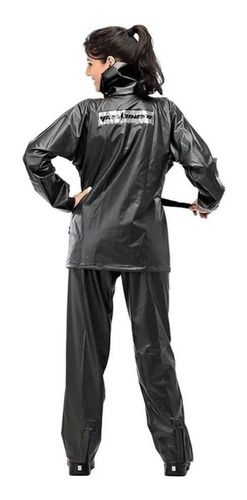 Imagem 3 de 4 de Capa De Chuva Pvc Feminina Pantaneiro Roupa Moto Mulher