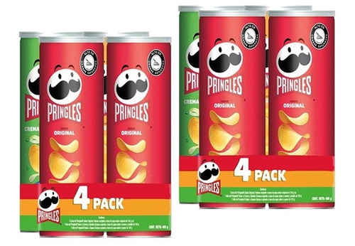 8 Papas Pringles Surtidas X 124